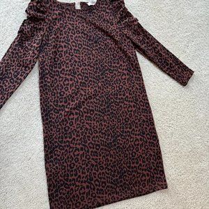 LOFT leopard print dress